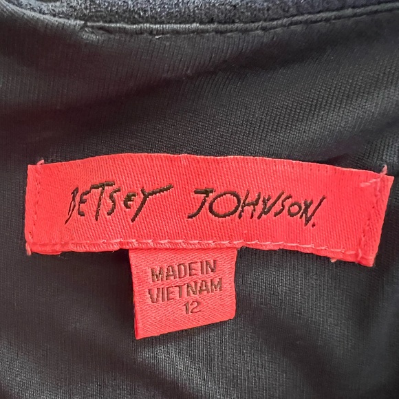 BETSEY JOHNSON - Scuba Crepe Dress With Ruffle Hem Size 12 - Picture 5 of 5